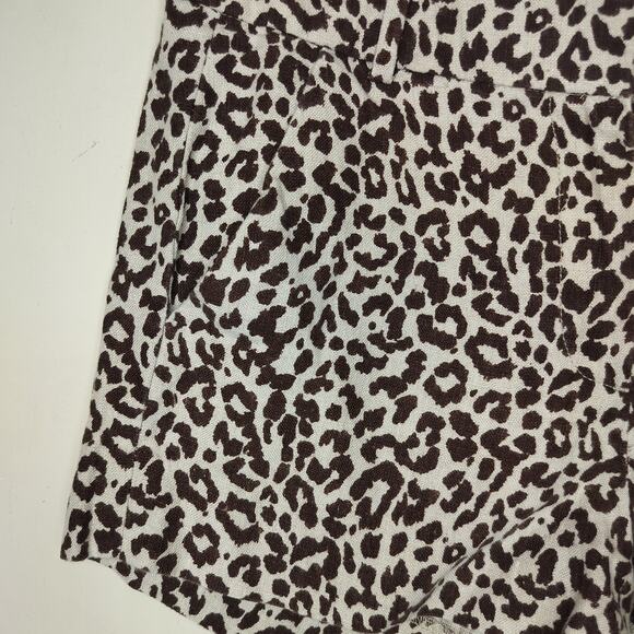 J Crew Cheetah Print Linen Shorts - Picture 3 of 7